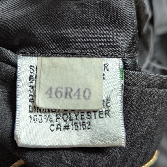 Lanfranco Classic Black Men's Pinstripe Suit Jacket Formal Refined Sleek - Picture 13 of 15